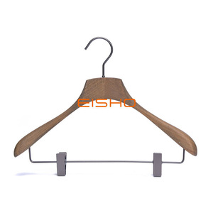 Antique Luxury Premium Beech Hanger With Hanging Clip