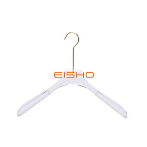 Clear Acrylic Hanger For Coat Suit Luxury Golden Hook Customize