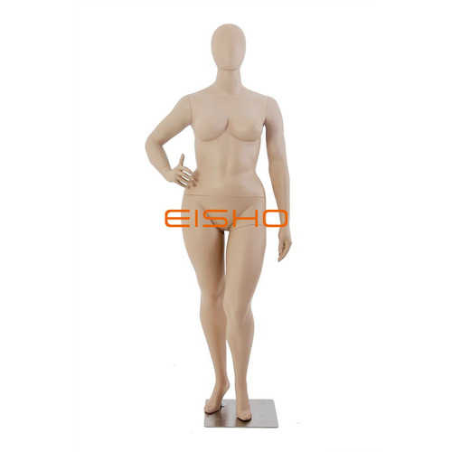 Female Mannequin for Plus-Size Headless Armless Halfbody Torso