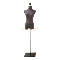 Fabric Wrapped Fiberglass Half Body Woman Mannequin with Upper Body