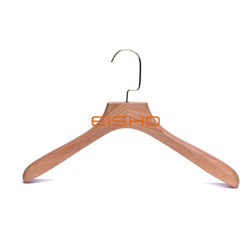 Beautiful Clothes Hangers Natural Wooden Hanger With Gold Hook