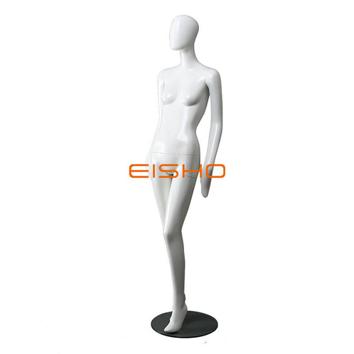 Branded Clothing Model Props Full Body Bright White Fiberglass Female Mannequins Display